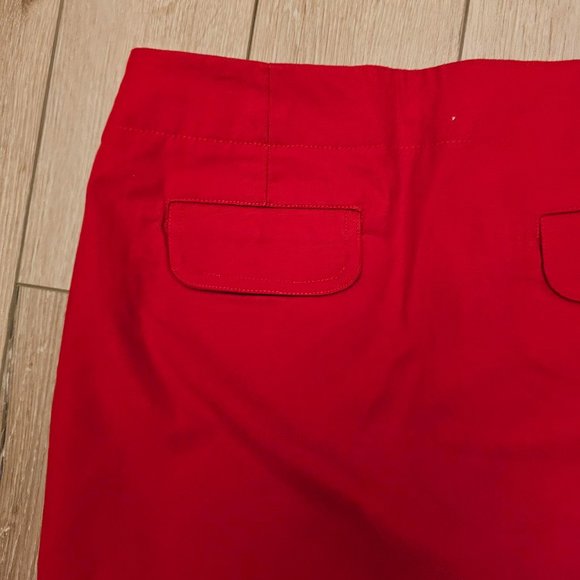 Express Stretch Red Skirt Womens 9/10 Mini Skirt - Cotton Spandex -NWOT - Picture 8 of 8
